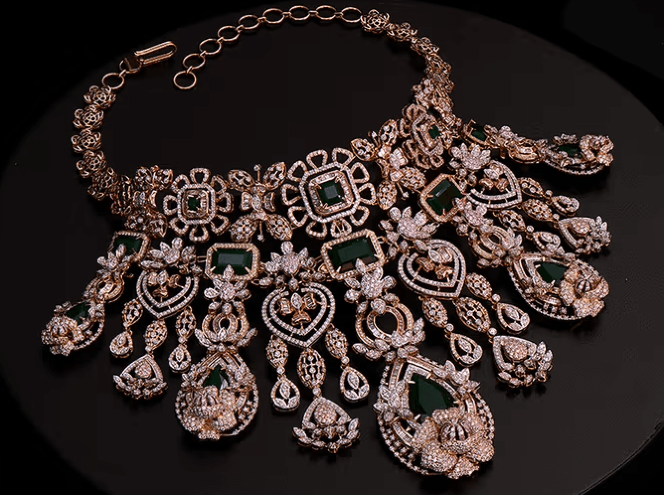 Gold jewelry detail
